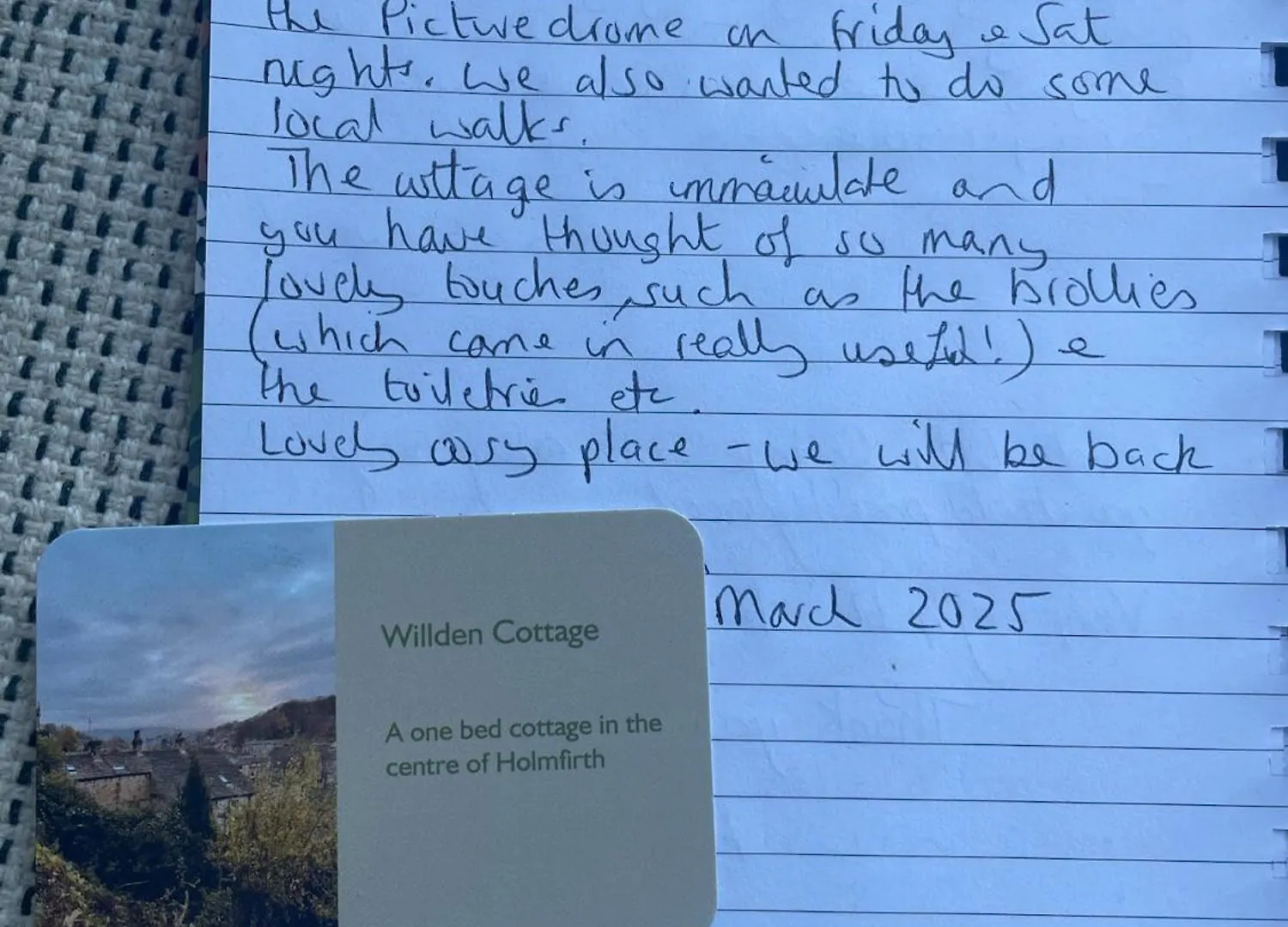 Willden Cottage Holmfirth 0*,